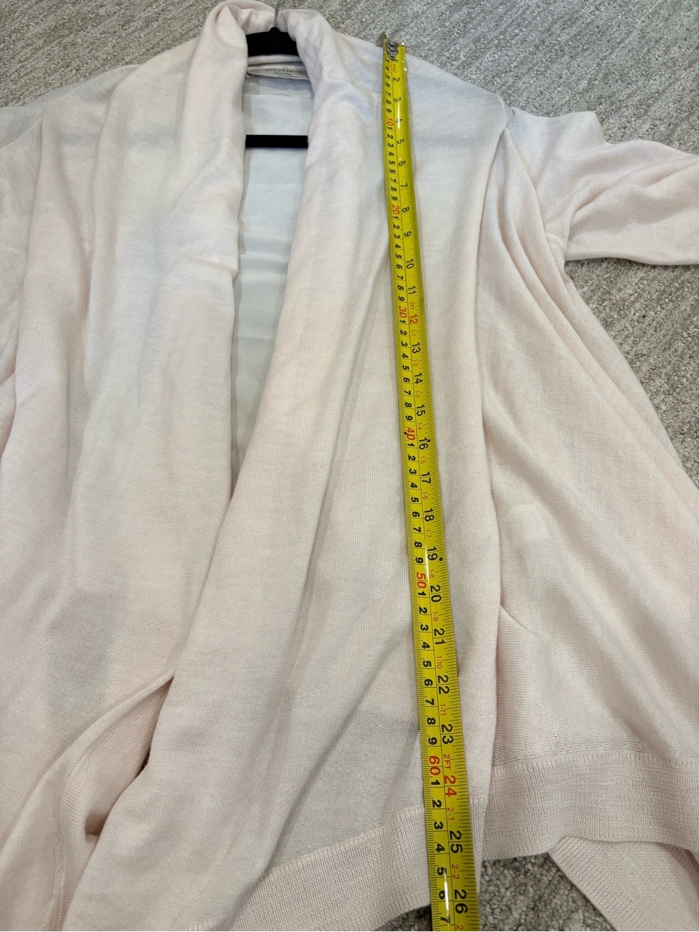 AllSaints Ires Woven Merino Wool Waterfall Cardigan | Blush Pink | Medium - Picture 11 of 11